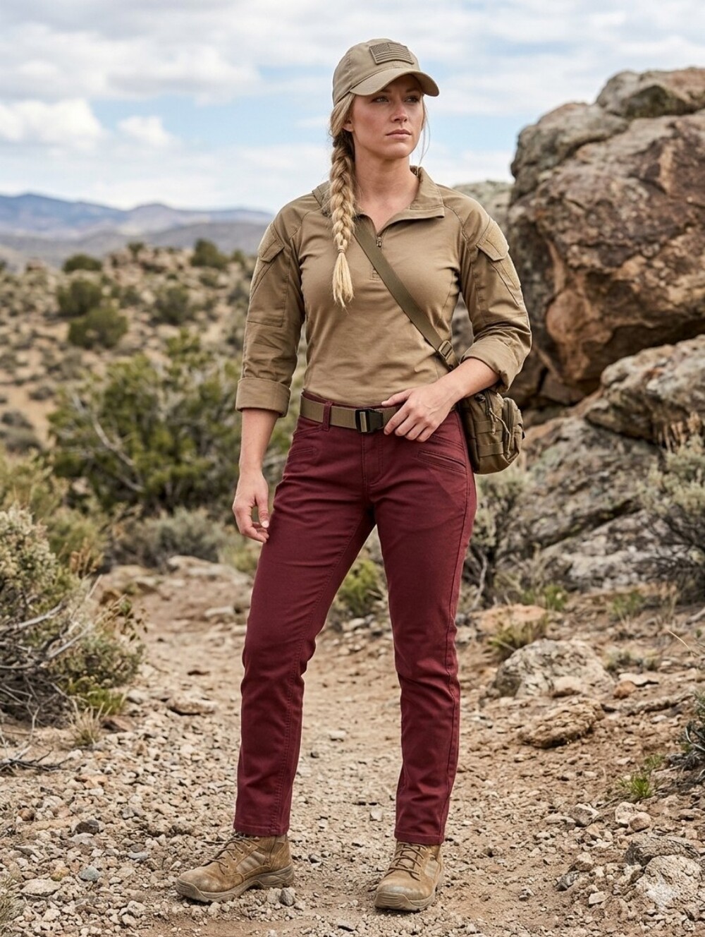 5.11 Tactical Women's Defender-Flex Slim Pants Brick Red 10 Short